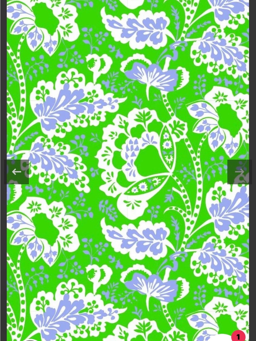 Gretchen Scott Designs Green Floral Shift Dress with Lavender Accents - Picture 4 of 7